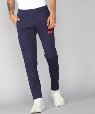 PUMA Pants Solid Men Blue Track Pants