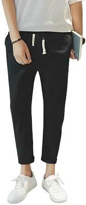 hitiksha Solid Men Black Track Pants
