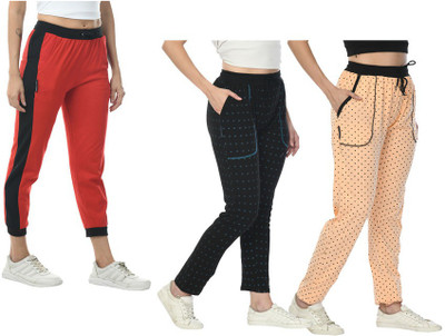 KAVYA Printed, Colorblock Women Multicolor Track Pants