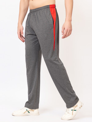 Zeffit Colorblock Men Grey Track Pants