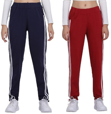 HARSHITA MART Solid Women Blue, Maroon Track Pants