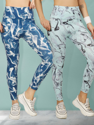 BEYOGINI Printed Women Blue, Blue Track Pants
