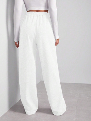 Dockstreet Loose Fit Women White Trousers