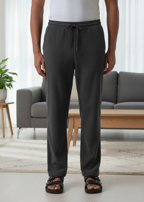INDICLUB Solid Men Grey Track Pants