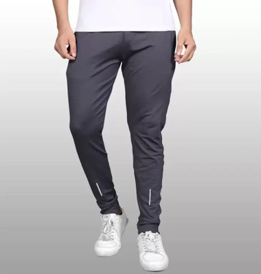 GAJAVU Solid Men Grey Track Pants