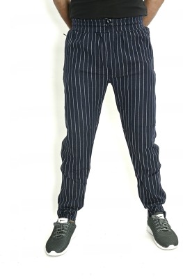 AJOG Striped Men Blue Track Pants