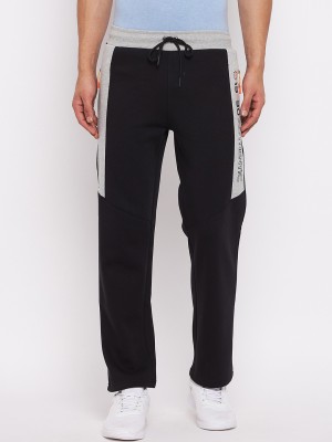 DUKE Colorblock Men Black Track Pants