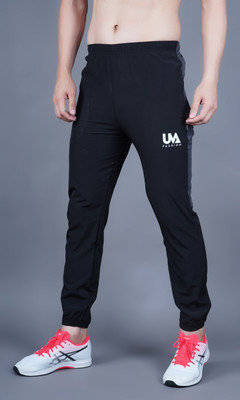 UVA Fashion Self Design Men Black Track Pants