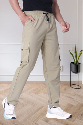 DivRa Clothing Solid Men Beige Track Pants
