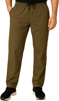 SAN Solid Men Brown Track Pants