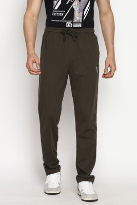 VAN HEUSEN Solid Men Green Track Pants