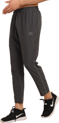 Bazaar zone Solid Men Grey Track Pants