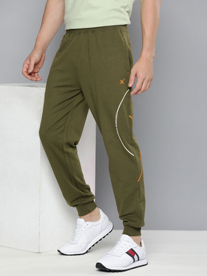 HRX by Hrithik Roshan Solid Men Olive Track Pants