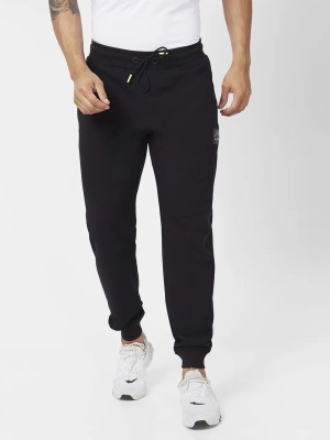 Spykar Solid Men Black Track Pants