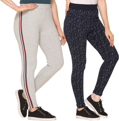 HouseOfCommon Printed Women Grey, Blue Track Pants