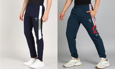 YUNEK Striped Men Multicolor Track Pants