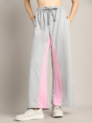 Moonaah Fashion Solid Women Grey Track Pants