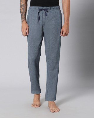 AVOQ Solid Men Light Blue Track Pants