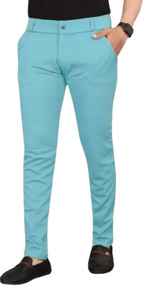 ISUEL FAB Solid Men Light Blue Track Pants