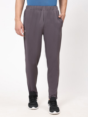 DIDA Solid Men Grey Track Pants