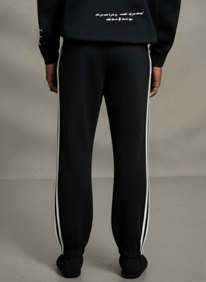 Dockstreet Solid Men Black Track Pants