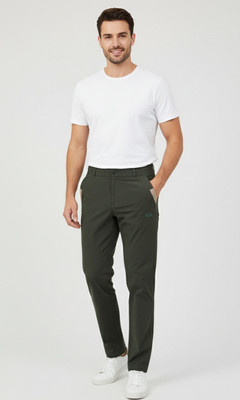 profanity Solid Men Dark Green Track Pants