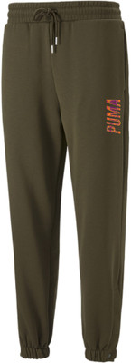 PUMA SWxP Sweatpants Printed Men Green Track Pants