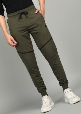 METRONAUT Solid Men Dark Green Track Pants