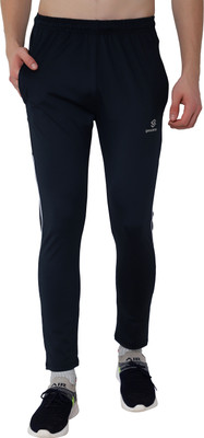 Good Step Solid Men Dark Blue Track Pants
