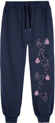 Tabadtod Graphic Print Women Blue Track Pants