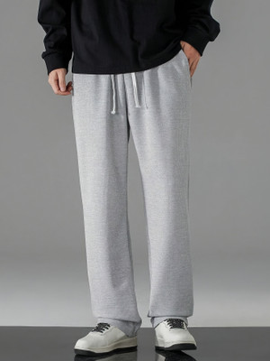 Dockstreet Loose Fit Men Grey Trousers