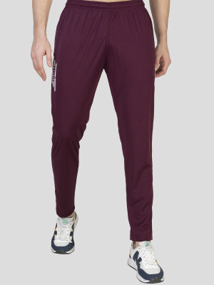 Zeffit Solid Men Maroon Track Pants