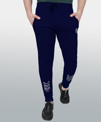 DONBALLER Solid, Printed Men Blue Track Pants