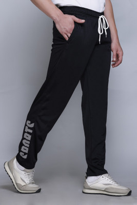 HVBK Printed Men Black Track Pants
