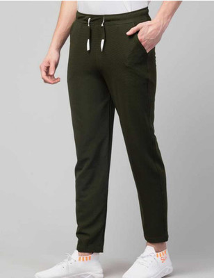 Tamana Solid, Self Design Men Black Track Pants