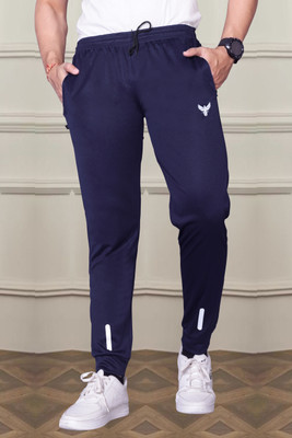 BARVALIYA Solid Men Blue Track Pants