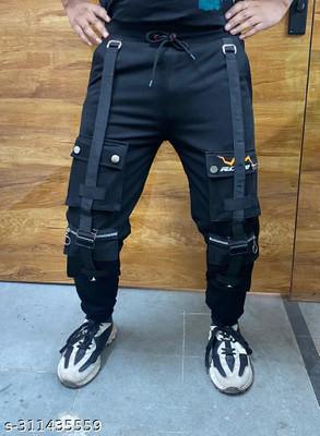 Gazzet 4G Colorblock Men Black Track Pants
