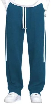 CULISH Striped Men Blue Track Pants