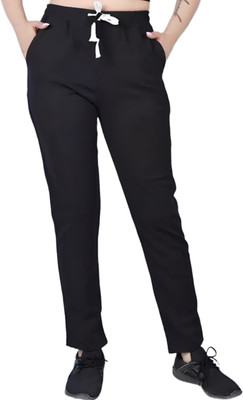 Apex Dragon Solid Women Black Track Pants