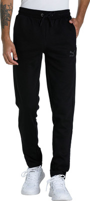 PUMA Overlay Pants Solid Men Black Track Pants