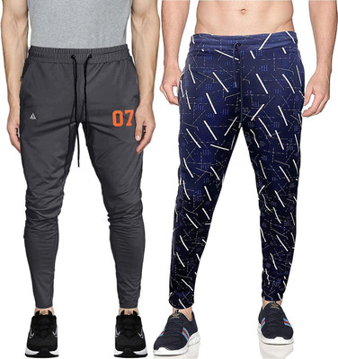AVOLT Printed Men Grey, Blue Track Pants