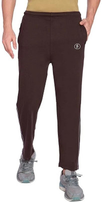 BTfash Comfortable Solid Men Brown Track Pants