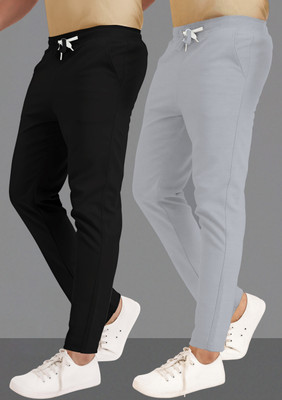 AVOLT Solid Men Black, Grey Track Pants