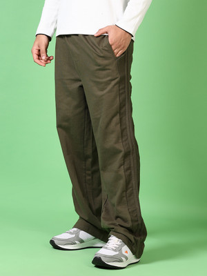 V-MART Solid Men Green Track Pants