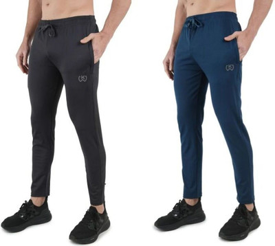 KWINGS Solid Men Grey, Light Blue Track Pants