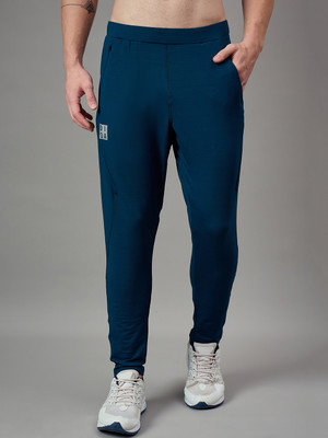 DIDA Solid Men Blue Track Pants