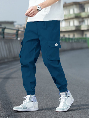 BEING WANTED Solid Men Dark Green Track Pants
