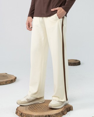 EDRIO Solid Men White Track Pants