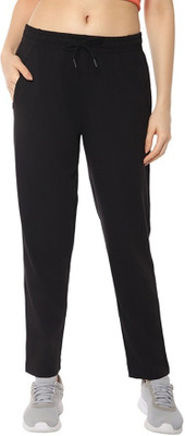 Amante Solid Women Black Track Pants