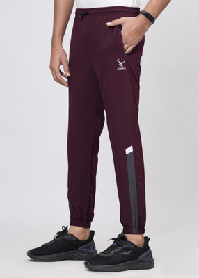 jorkk Colorblock Men Maroon Track Pants